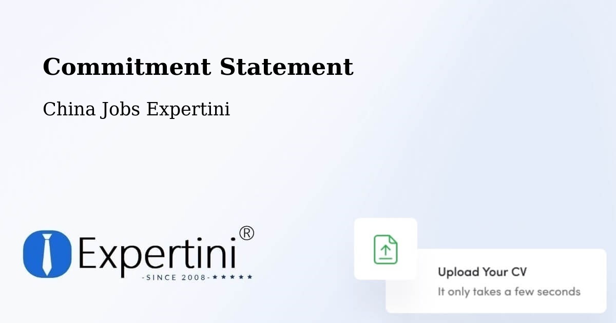Commitment Statement - China Jobs Expertini